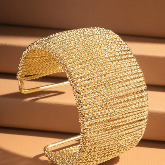 Boho Wire Wrapped Cuff Bracelet - Picture 4 of 6